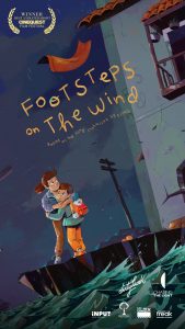 A poster for the documentary of Footsteps on the wind